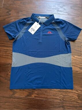J.Lindeberg Alizee Seamless Women’s XL USA Team Golf Polo Shirt Estate Blue NWT
